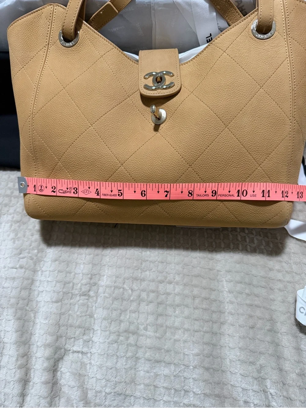 CHANEL Large Beige Shopping Tote